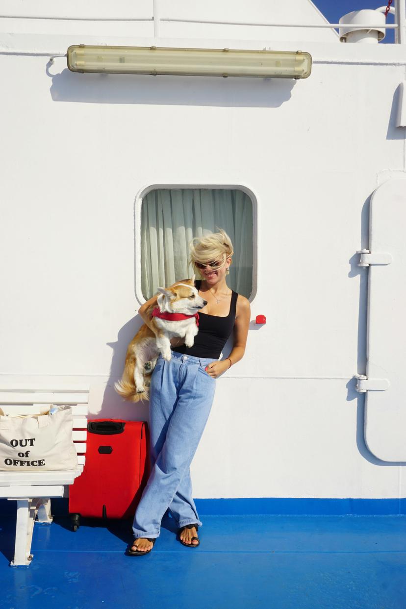 Person on cruise ship